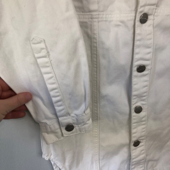 Superdown New Holland Denim Dress White Button Front Small - Picture 9 of 15